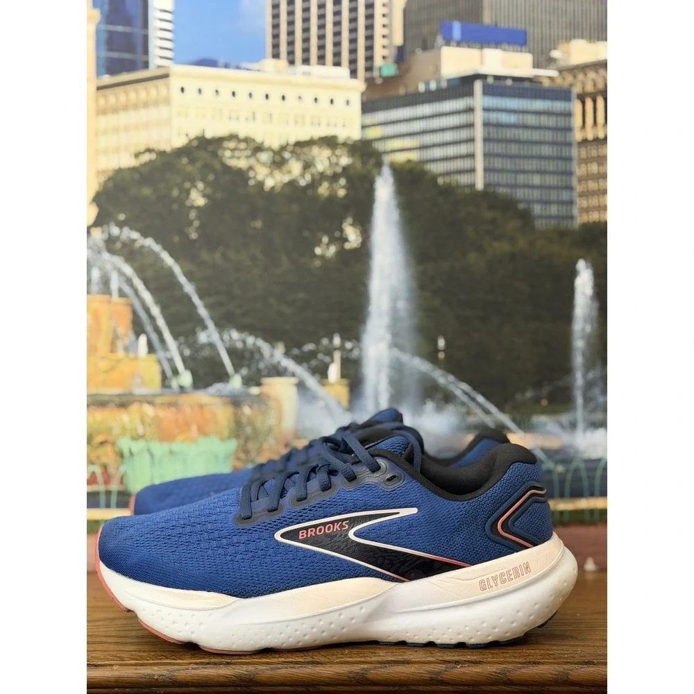 Brooks Glycerin 21 Women's Size 8.5 D Shoes Blue Running Sneaker White Sole